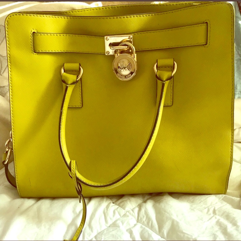 Lime green Authentic Michael Kors tote